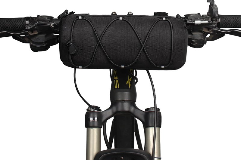 ‎KOSIBATE Bike Handlebar Bag,Bicycle Handlebar bag,Bike Frame Bag with Shoulder Strap,Bicycle Front Bag Fram Storage Roll Bag Mountain Road Bikes Bicycle Accessories, Bike Pouch for Bicycle ( - Image 1